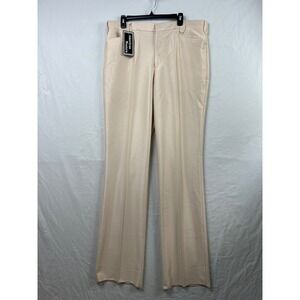 American Western Dress Slacks Mens 40 Bone Beige Textured Snap Flap Pockets New